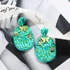 Boucles d'oreilles pendantes colorées papillon scintillant Floral perles paillettes goutte oeuf de pâques lapin lapin cadeau de vacances pour femmes filles