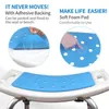 Tapetes de banho Almofada de cadeira para banheiro e chuveiro Idosos Dobráveis ​​Eva Azul Móveis Banco Banqueta Não-Slip Mat