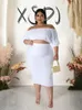 2 Piece Set Women Outfit Off Shoulder Top and Kirt Fancy Sexy Outfit Autumn Plus Size Matching Sets Wholesale Drop 240125