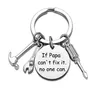 Party Favor Fathers Day Birthday Present KeyChain Party Favor Farbror Morfar Pap Dad Keyrings Reparationsverktyg Charms Family Jewelry Drop Deli DHXWC