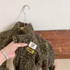 Jacken Frühling Herbst Kinder Casual Langarm Jacke Jungen Koreanische Leopard Druck Mädchen Kurze Denim Mantel