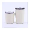 Tumblers 12 Oz Skinny Tumblers Aço Inoxidável Fosco Dupla Camada Vácuo Copo com Tampa e St Portátil Viagem Carro Copo Estudante Wat Dhmeo