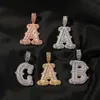 UWIN Personalisierte Baguettecz-Buchstaben-Anhänger-Halskette mit Mikropavé, CZ-Namensanhänger, individueller Iced-Namensanhänger, Mode-Hiphop-Schmuck 240119