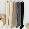 Women Socks 5 Colours High Waisted Leg Warmers Women's OverKnee Long Stockings Warm Knitted Boot JK Cotton Tall Tube Leggings