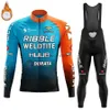 メンズトラックスーツ2024 New Huub Winter Fece Pro Cycling Jersey Set Mountian Bicyc Clothes Wear Ropa Ciclismo Racing Bike Clothingh2421