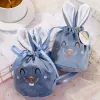 Gift Wrap Easter Drawstring Gifts Bags Cartoon Ears Velvet Candy Bag Kids Packaging Happy Party Decor 0207