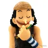 Action Toy Figures One Piece Anime Usopp Smell Flowers Sitting Posture Action Figure Model Dolls Collection Childrens Gift Desktop Decoration