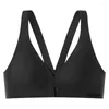 Reggiseni 2024 Sexy Push Up Design Abiti Donna Seta di ghiaccio Raccogliere biancheria intima Bottone frontale Lingerie Bralette femminile senza filo senza cuciture