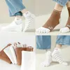 Men's Socks Women Man Five Finger Short Cotton White Coffee Color Fashions Business Casual Breathable Happy With Toes EU 39-45
