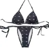 Seksowne bikini dla kobiet moda nadruk kąpielowy Drukuj dwuczęściowy kostium kąpielowy zestaw strojów kąpielowych plaży