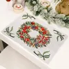 Table Napkin Christmas 2024 Decorative Products Knitted Cloth Dinner Mat Creative Elderly Tree