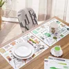 Placemats Placemats PVC Mat Kinderkeuken Servies Cartoon Eetkamerschijf Pads Onderzetters Napperon Plaat Bar Tapete De Lugar