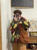 Malhas femininas hikigawa chique moda vintage dos desenhos animados jacqquard mulheres suéteres casacos coreano casual solto todo o jogo de malha cardigan topos mujer