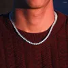 Anhänger Halsketten Stonefans Hiphop Schmuck Herren Rhinstone Tennis Kette Initiale Halskette Für Frauen Luxus Rapper Choker Iced Out