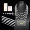 Billigt pris Hip Hop Jewelry 2mm 3mm 4mm 5mm 6.5mm GRA Certificate S925 Silver VVS Diamond Moissanite Tennis Chain Necklace