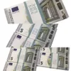 2022 Billete de dinero falso 5 10 20 50 100 dólares Euros Accesorios de barra de juguetes realistas Copia de moneda Dinero de película Billetes falsos Paquete de 100 piezas WBRGH3TC