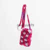 Shoulder Bags Fasion Tick Line Crocet Crossbody andmade Woven Colorful Women Soulder Bag Kniing Messenger Small Pone PurseH2421