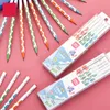 12PCS Triangular Pole Hole Pencil Children's Writing Drawing 2B/HB Correction Grip Barrel Pen Art Sketch Stationery 240118