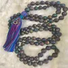 Pendants 8mm 108-bead Color Hematite Necklace Knotted With Tassels Religious Classic Yoga Tibetan Spiritua Prayer Buddhism Mala