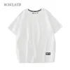 WAVLATII Frauen 100% Baumwolle T-shirts Weibliche Grüne Mode Übergroßen Streetwear Kurzarm T-shirts Tops für Sommer WT2201 240125