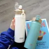Thermoses Thermal Water Bottle with Straw 750/530ML Stainless Steel Bottle Keeps Cold and Heat High Capacity Thermal Mug Thermos Bottle