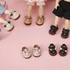 Casual Handmade Cowhide Dolls Shoes Cute OB11 Leather 112 BJD Doll för obitsu11 GSC Body9 OB11 Stövlar 240129