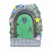 Solar Garden Harts Fairy Door Light for Trees Statyes House Face Art Gnome Yard Elf Accessories Decoration 240122