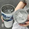 900mlのステンレス鋼水ボトル大容量真空フラスコ断熱材サーモスカップとストローマグカーコールド飲料カップ