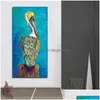 Paintings Modern Art Birds Painting Printed On Canvas Poster Wall Pictures For Living Room Abstract Animal Drop Delivery Home Garden A Dhhhv