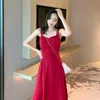 2024 New Women's Wear Small Black Skirt French Hepburn Style Sling Dress Small Body Bottom Long Dress Summer