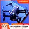 Drones New K108 Mini Folding Drone 4K Profesional HD Aerial Photography Double Camera Three Side Obstacle Avoidance UAV Black/Gray YQ240201