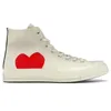 com caixa New High Top Vintage Commes Des Garcons X 1970s Canvas Shoes Womens Mens All Star Classic 70 Chucks Taylors Low Multi-Heart Flat Trainers Sports Sneakers