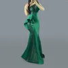 Casual Dresses Women's One Shoulder Evening Gowns Triangular Mesh Sequined Ball Dress