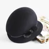 100% Australia Wool Felt Hat Womens Autumn Winter Church Cloche Hats Elegant Banquet Mink Fur Fedora 240124