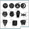 Pins broches pinos broches bruxa ouija lua tarô livro novo estilo goth esmalte emblema denim jaqueta jóias presentes para mulheres homens 167 t2 d dhst4