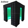 wholesale Wholesale black self wedding tent inflatable photo booth backdrop customized cabina kiosk 2 doors show party house with interna