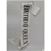 Party Decoration Birthday Queen Girl Glitter Sash Sparkly Foil Sier Gold For Sweet 16th 18th 21st 25th 30th 40th 50th Bday Party Decor Dhdaf