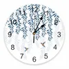 Relógios de parede Pássaros Animais Folhas Impresso Relógio Moderno Silencioso Sala de estar Decoração de Casa Relógio Pendurado