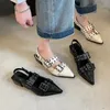 Puntige Mary Jane schoenen voor dames zomermodel met rok kleine leren schoenen retro dikke enkele schoenen voor dames 240118