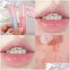 Lip Gloss 6 Colors Transparent Water Light Shiny Waterproof Glossy Long Lasting Natural Jelly Oil Women Lips Makeup Cosmetic Drop Deli Otpn3