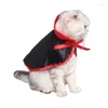 Costumi per gatti Costume di Halloween Abbigliamento per animali Mantello magico con cappello Forniture natalizie per cani Decorazioni per cosplay