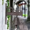Vintage wzór drzwi do drzwi dekoracje ogrodowe żeliwa drzwi do drzwi gucke kolumna drzwi witaj w ganku Dekoracja domu 240130