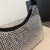 Sacs à bandoulière de luxe pour femmes, sacs à main en cristal Diamante, perles métalliques, paillettes, diamants, sac axillaire, qualité supérieure, portefeuille pour dames