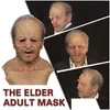 Other Event Party Supplies Old Man Fake Mask Lifelike Halloween Holiday Funny Super Soft Adt Reusable Children Doll Toy Gift 10 Dr Dhqli