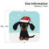 Table Mats Cute Dachshund Christmas Winter Wiener Dog Santa Coasters Coffee Placemats Mug Tableware Decoration & Accessories Pads