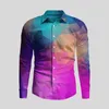 Chemises décontractées pour hommes Chemise simple Impression colorée à manches longues Mode Street Hommes Vêtements Lâche Surdimensionné Tops de haute qualité
