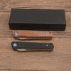 G2401 Flipper Folding Knife D2 Satin Blade CNC Micarta Handle Outdoor Camping Vandring Boll Bearing Fast Open EDC Pocket Mapp Knives