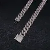 Bijoux Moissanite Vvs Moissanite, chaîne à maillons cubains en diamant, Bracelet Hip Hop, collier cubain en argent Sterling 925