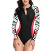 Costumi da bagno da donna MUOLUX 2024 Manica lunga Rash Guard Costume intero da donna Costume da bagno sportivo Bagnante Costume da bagno Monokini Body