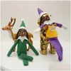 Dekoracje świąteczne Snoop na boksach Miłośnicy hip -hopu świąteczne elf zachowujący się źle P